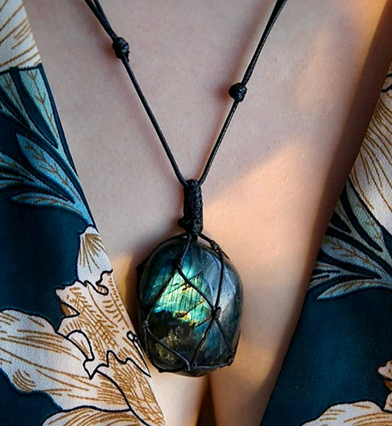 Dragons heart labradorite necklaces