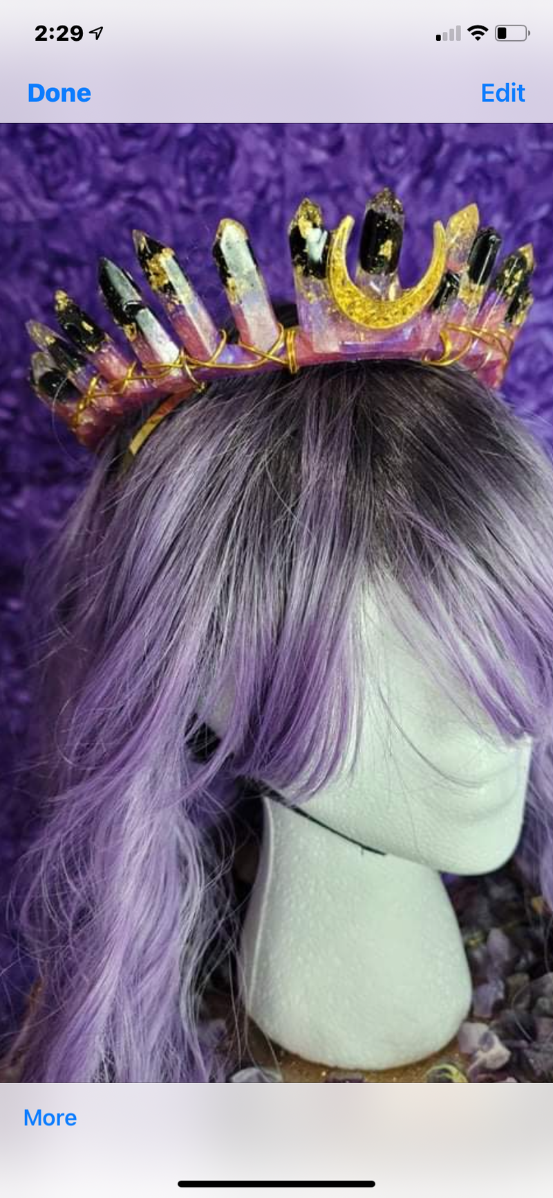 A Crystal Resin Crown (Every Crown is Custom)